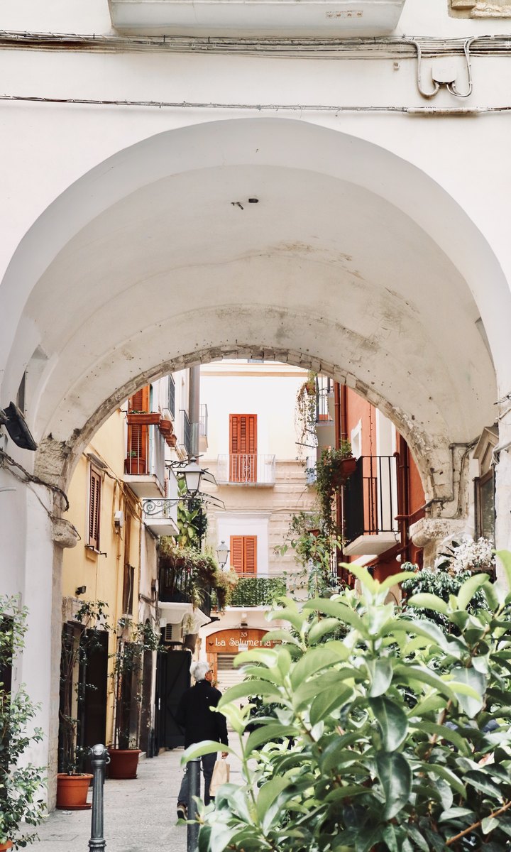 European archway with greenery